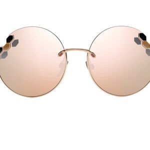 Bulgari Rose Gold Round Sunglasses